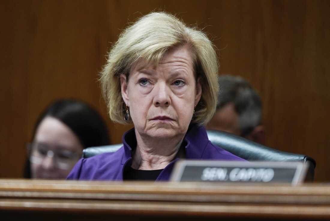 D-Wis。参议员塔米·鲍德温（Tammy Baldwin）参加了6月3日的参议院拨款听证会。