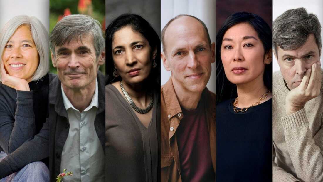 布克奖2025名入围作者（从左到右）：苏珊·崔（Susan Choi），安德鲁·米勒（Andrew Miller），基兰·德赛（Kiran Desai），本·马尔科维茨（Ben Markovits），凯蒂·吉塔穆拉（Katie Kitamura）