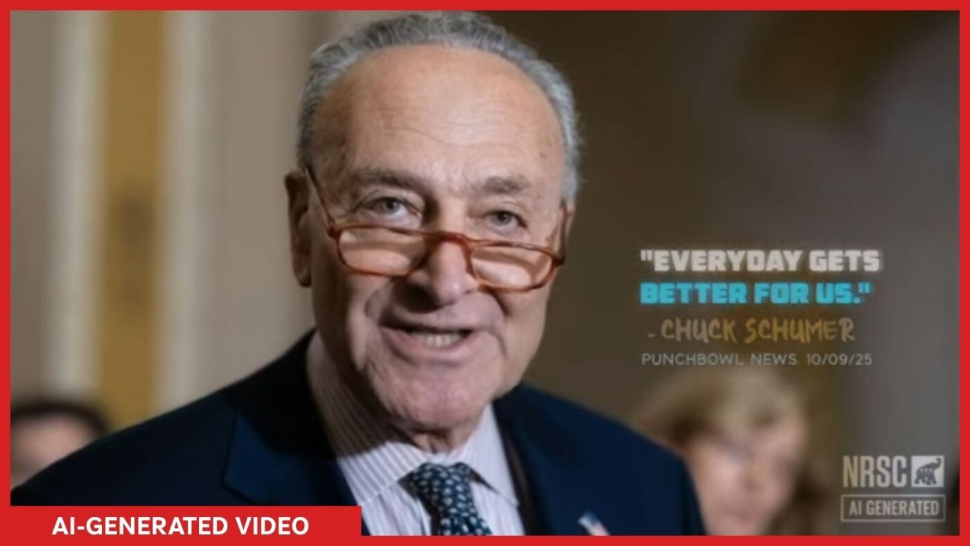 共和党攻击广告利用 AI 深度伪造查克·舒默 (Chuck Schumer)