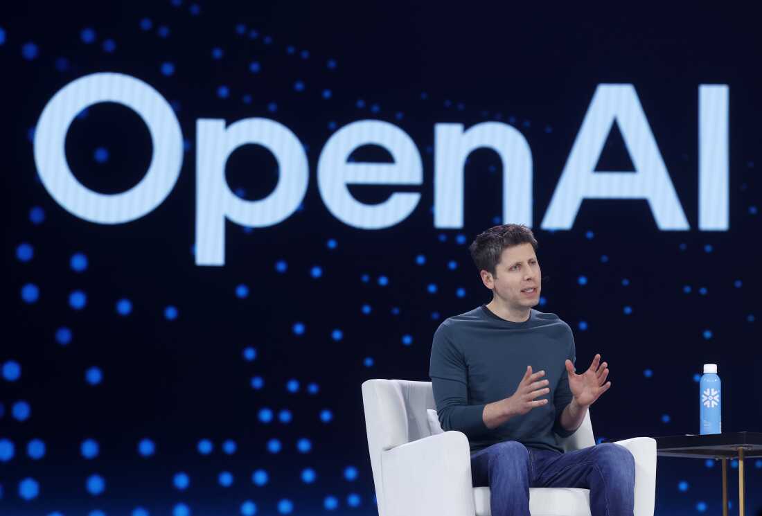 Open AI 首席执行官 Sam Altman 于 6 月在莫斯康中心举行的 2025 年雪花峰会上发表讲话。