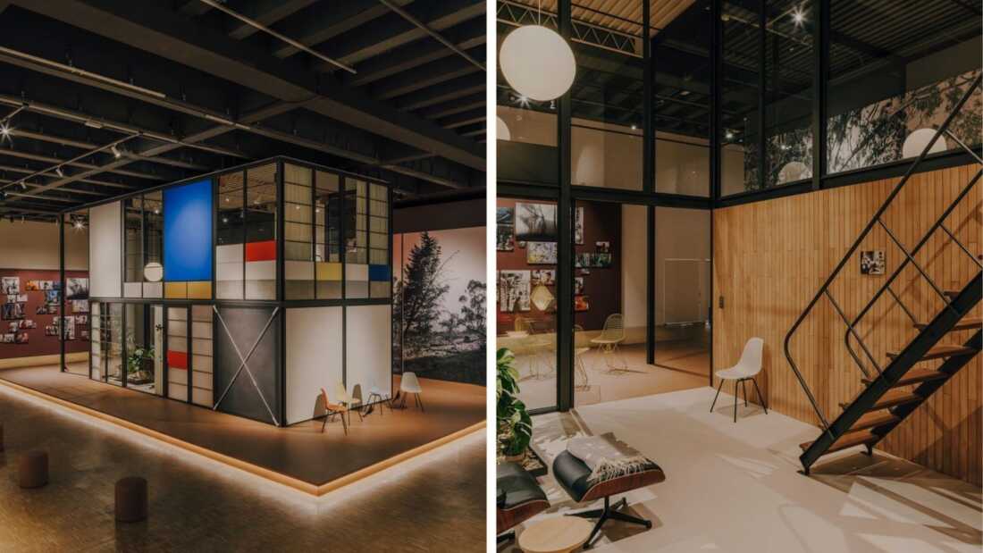 Eames Office 与西班牙办公家具品牌 Kettal 合作，生产通用模块化系统，最终将包括建造定制住宅的选项。埃姆斯馆上周在米兰三年展上揭幕。