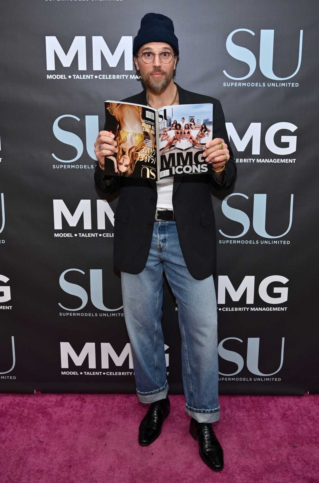 Bravo 电视明星 Luke Gulbranson 于 2 月 12 日在纽约时装周期间出席 Supermodels Unlimited 杂志的封面发布派对。